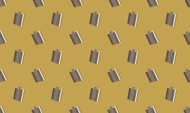 Farklı aksesuarlara sahip renkli arkaplan