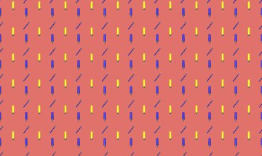 Farklı aksesuarlara sahip renkli arkaplan