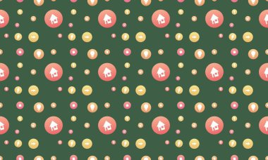 Farklı aksesuarlara sahip renkli arkaplan