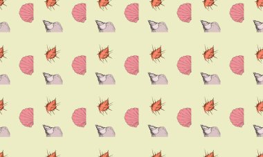 Farklı aksesuarlara sahip renkli arkaplan