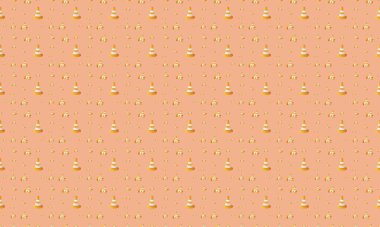 Farklı aksesuarlara sahip renkli arkaplan