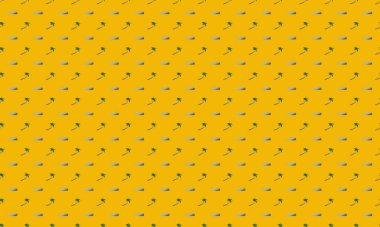 Farklı aksesuarlara sahip renkli arkaplan