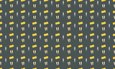 Farklı aksesuarlara sahip renkli arkaplan