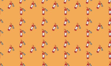 Farklı aksesuarlara sahip renkli arkaplan