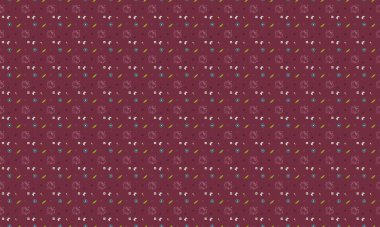 Farklı aksesuarlara sahip renkli arkaplan