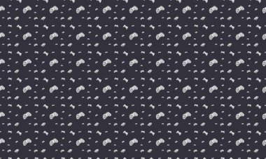 Farklı aksesuarlara sahip renkli arkaplan