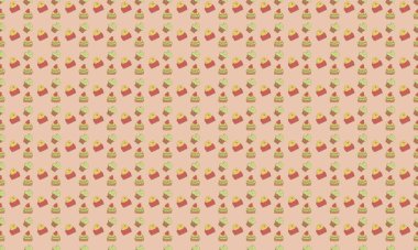 Farklı aksesuarlara sahip renkli arkaplan