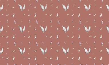 Farklı aksesuarlara sahip renkli arkaplan