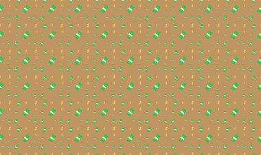 Farklı aksesuarlara sahip renkli arkaplan