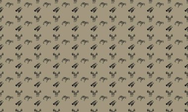 Farklı aksesuarlara sahip renkli arkaplan