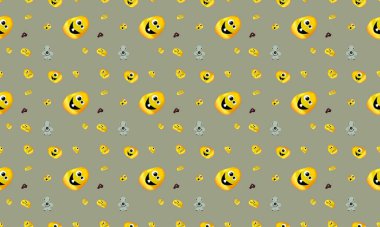 Farklı aksesuarlara sahip renkli arkaplan