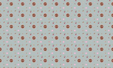 Farklı aksesuarlara sahip renkli arkaplan