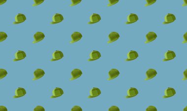 Farklı aksesuarlara sahip renkli arkaplan