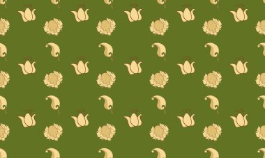 Farklı aksesuarlara sahip renkli arkaplan