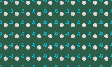 Farklı aksesuarlara sahip renkli arkaplan