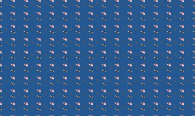 Farklı aksesuarlara sahip renkli arkaplan