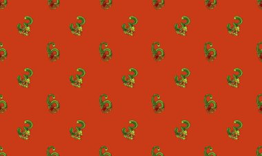 Farklı aksesuarlara sahip renkli arkaplan