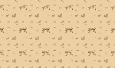 Farklı aksesuarlara sahip renkli arkaplan