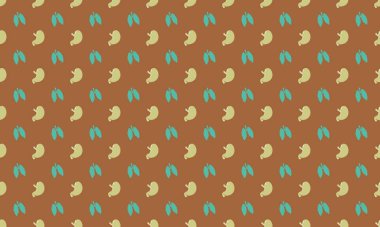 Farklı aksesuarlara sahip renkli arkaplan