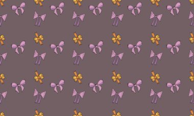 Farklı aksesuarlara sahip renkli arkaplan