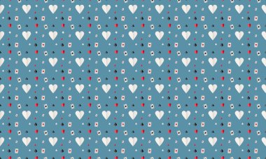 Farklı aksesuarlara sahip renkli arkaplan