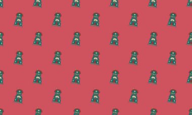 Farklı aksesuarlara sahip renkli arkaplan