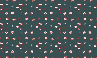 Farklı aksesuarlara sahip renkli arkaplan