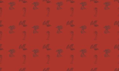 Farklı aksesuarlara sahip renkli arkaplan