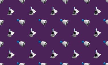 Farklı aksesuarlara sahip renkli arkaplan