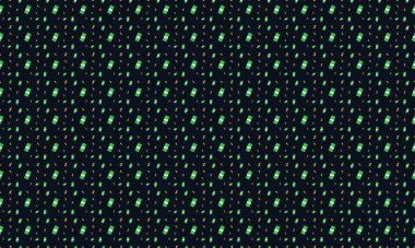 Farklı aksesuarlara sahip renkli arkaplan