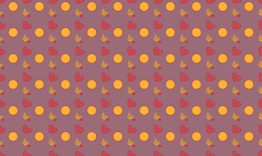 Farklı aksesuarlara sahip renkli arkaplan