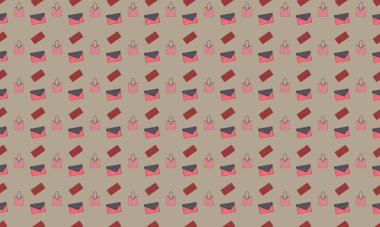 Farklı aksesuarlara sahip renkli arkaplan