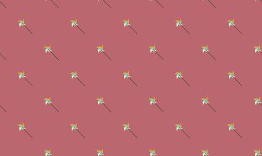 Farklı aksesuarlara sahip renkli arkaplan