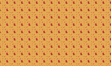 Farklı aksesuarlara sahip renkli arkaplan