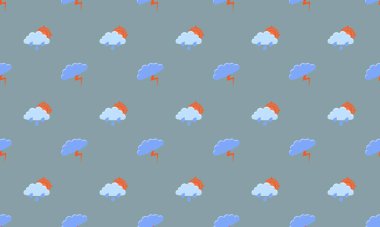 Farklı aksesuarlara sahip renkli arkaplan