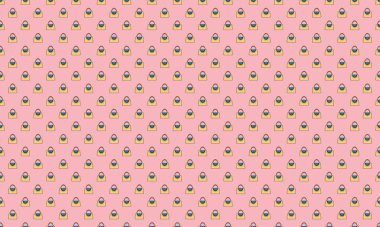 Farklı aksesuarlara sahip renkli arkaplan