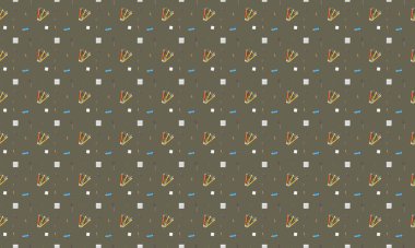 Farklı aksesuarlara sahip renkli arkaplan