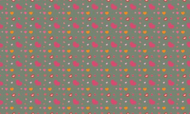 Farklı aksesuarlara sahip renkli arkaplan