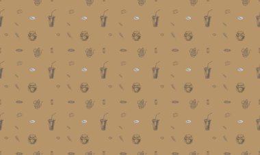 Farklı aksesuarlara sahip renkli arkaplan