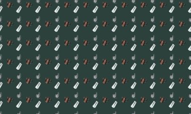 Farklı aksesuarlara sahip renkli arkaplan