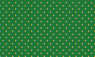 Farklı aksesuarlara sahip renkli arkaplan