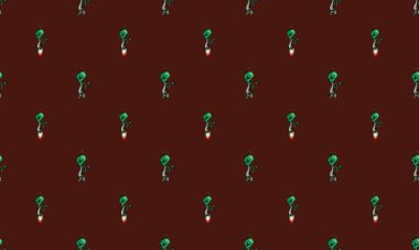 Farklı aksesuarlara sahip renkli arkaplan