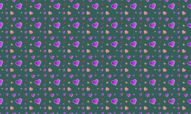 Farklı aksesuarlara sahip renkli arkaplan