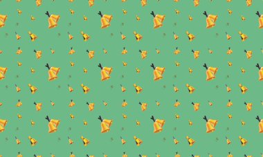 Farklı aksesuarlara sahip renkli arkaplan