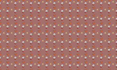 Farklı aksesuarlara sahip renkli arkaplan