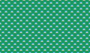 Farklı aksesuarlara sahip renkli arkaplan