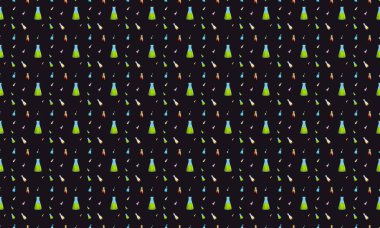 Farklı aksesuarlara sahip renkli arkaplan