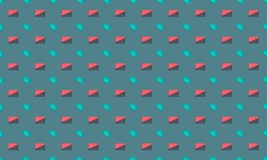 Farklı aksesuarlara sahip renkli arkaplan