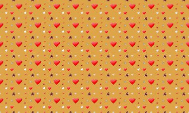 Farklı aksesuarlara sahip renkli arkaplan