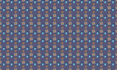 Farklı aksesuarlara sahip renkli arkaplan